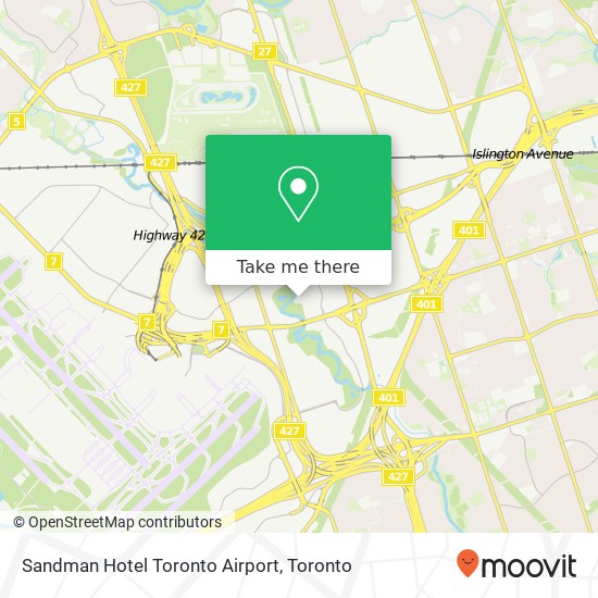 Sandman Hotel Toronto Airport map