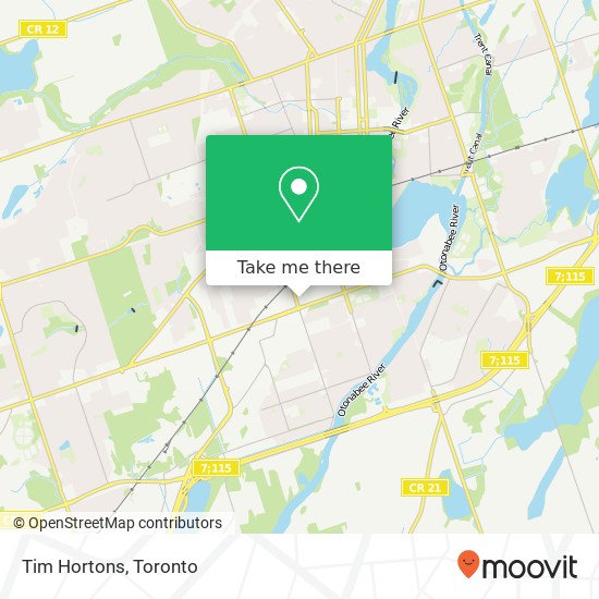 Tim Hortons map