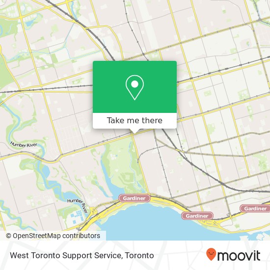 West Toronto Support Service map