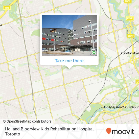 Holland Bloorview Kids Rehabilitation Hospital map