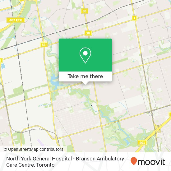 North York General Hospital - Branson Ambulatory Care Centre plan