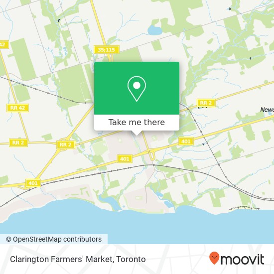Clarington Farmers' Market map