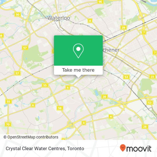 Crystal Clear Water Centres map