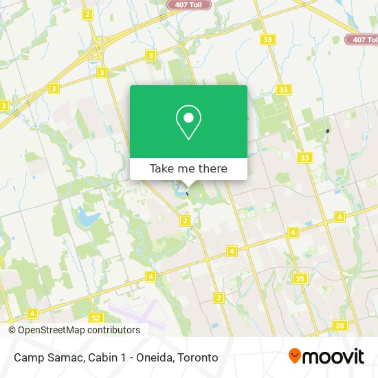 Camp Samac, Cabin 1 - Oneida map