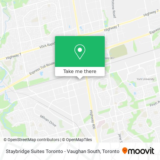 Staybridge Suites Toronto - Vaughan South plan