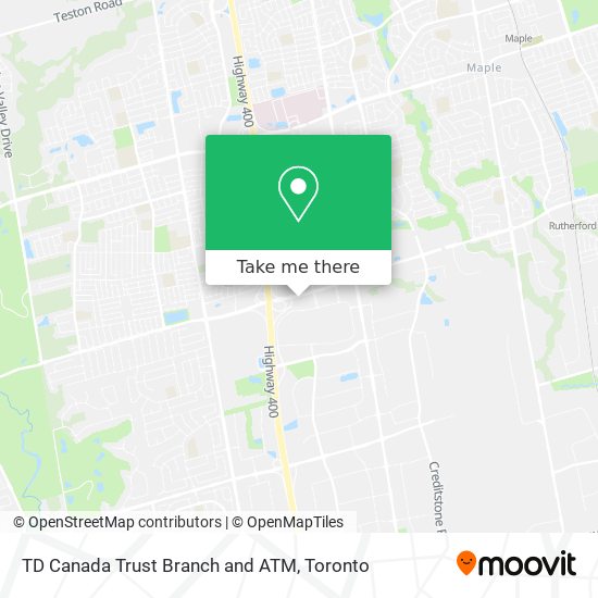 TD Canada Trust Branch and ATM map