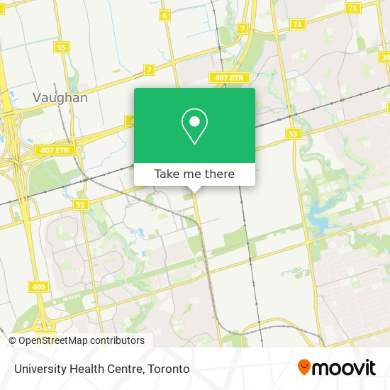 University Health Centre map