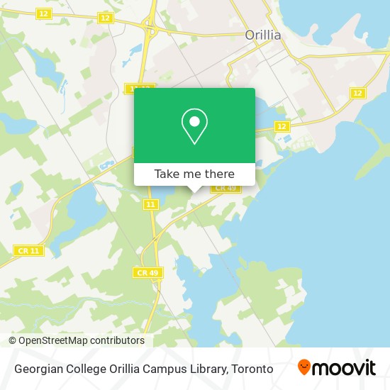 Georgian College Orillia Campus Library map
