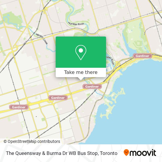 The Queensway & Burma Dr WB Bus Stop map