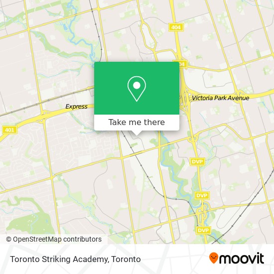 Toronto Striking Academy map