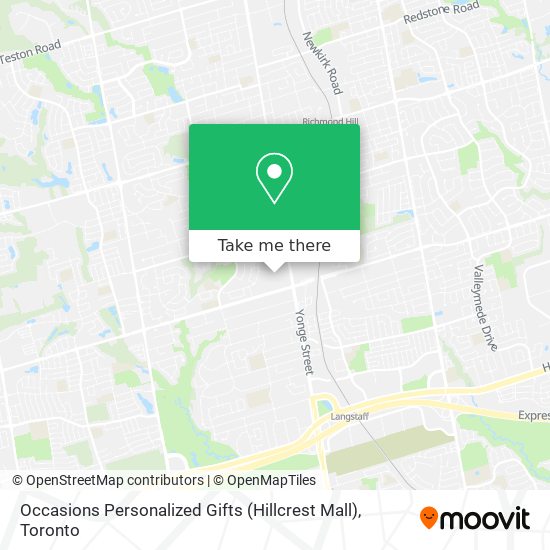 Occasions Personalized Gifts (Hillcrest Mall) map