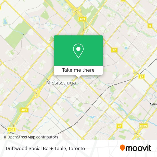 Driftwood Social Bar+ Table plan