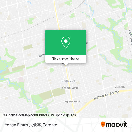 Yonge Bistro 央食亭 map