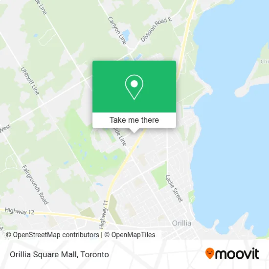 Orillia Square Mall map
