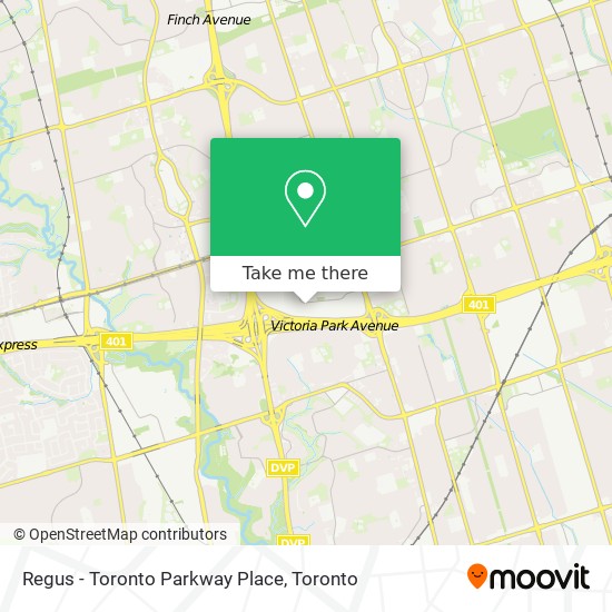 Regus - Toronto Parkway Place map