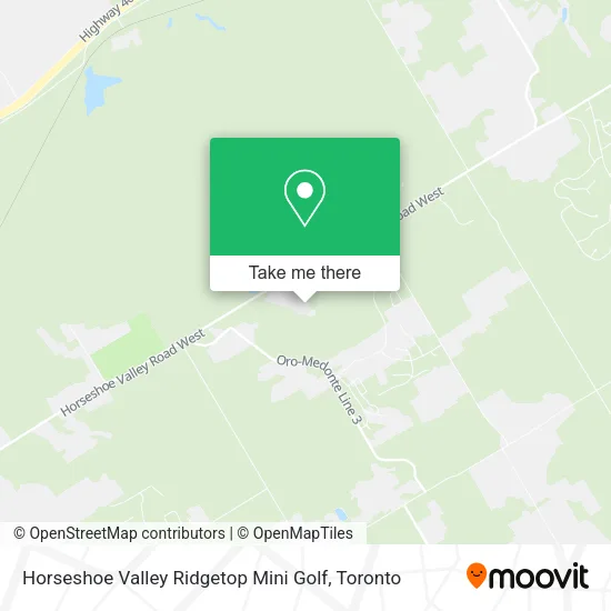 Horseshoe Valley Ridgetop Mini Golf map