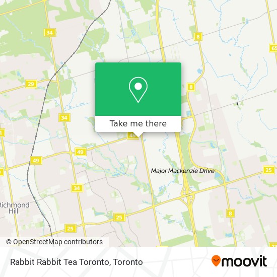 Rabbit Rabbit Tea Toronto map