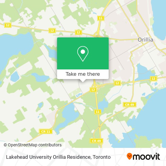 Lakehead University Orillia Residence map