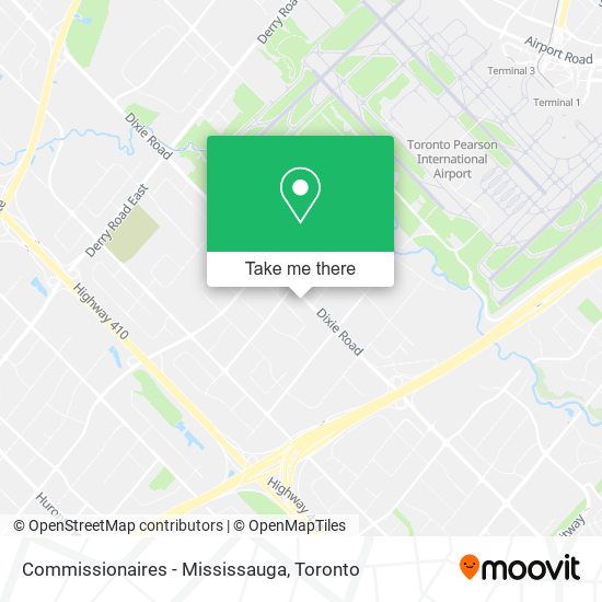 Commissionaires - Mississauga map