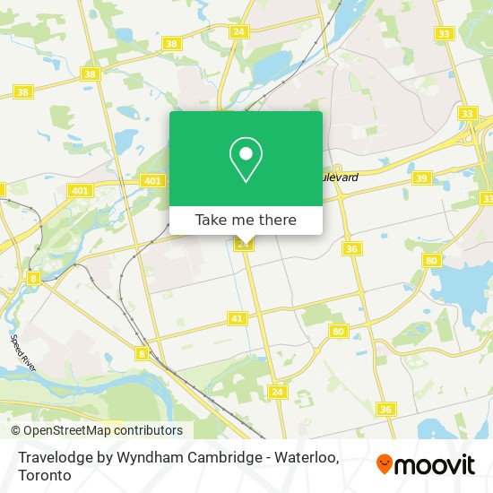 Travelodge by Wyndham Cambridge - Waterloo map