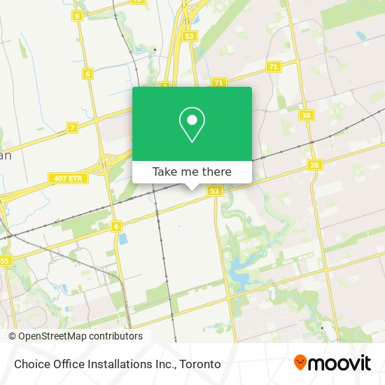 Choice Office Installations Inc. map