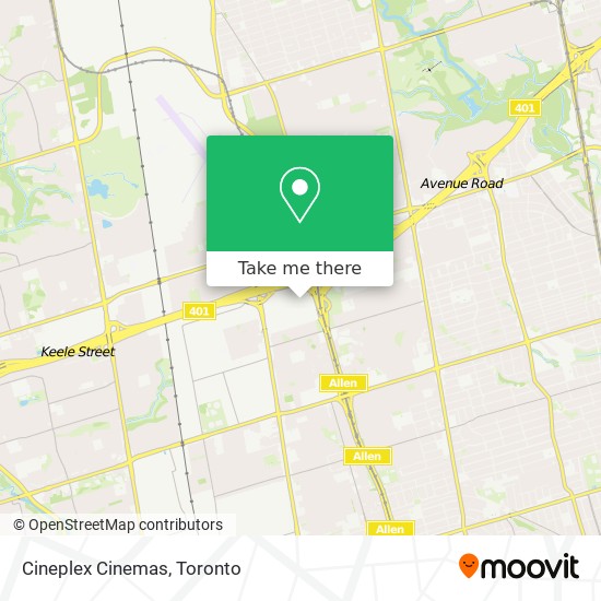 Cineplex Cinemas map