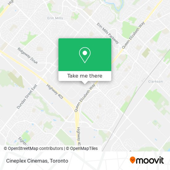Cineplex Cinemas map