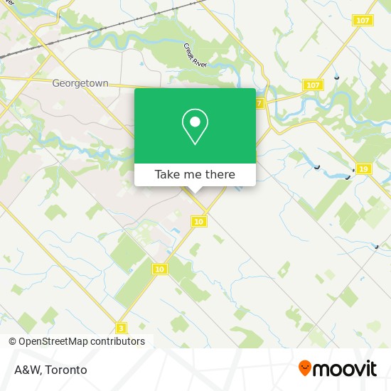 A&W map