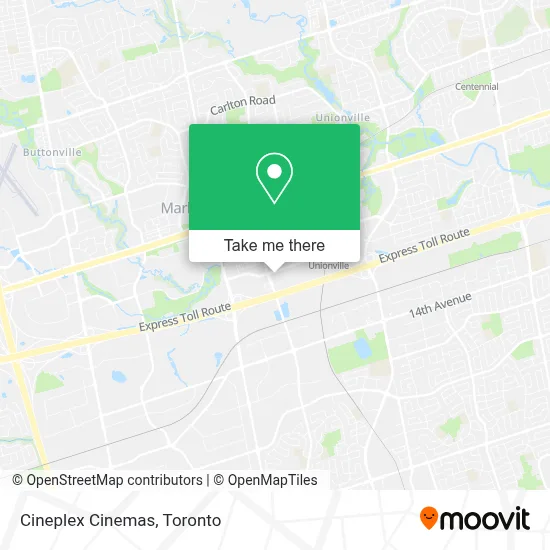 Cineplex Cinemas map