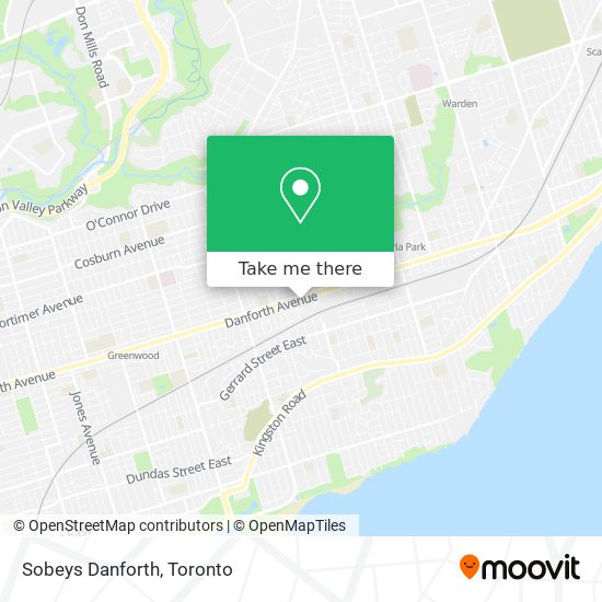 Sobeys Danforth map