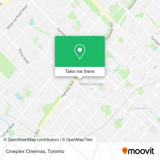 Cineplex Cinemas map