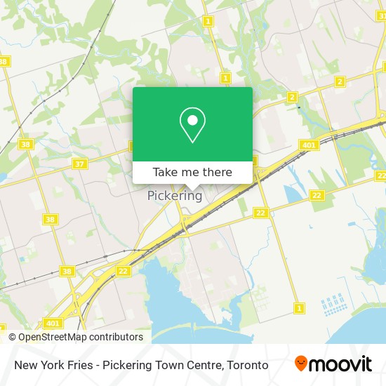 New York Fries - Pickering Town Centre map