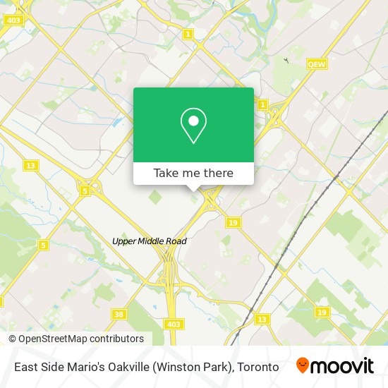 East Side Mario's Oakville (Winston Park) map