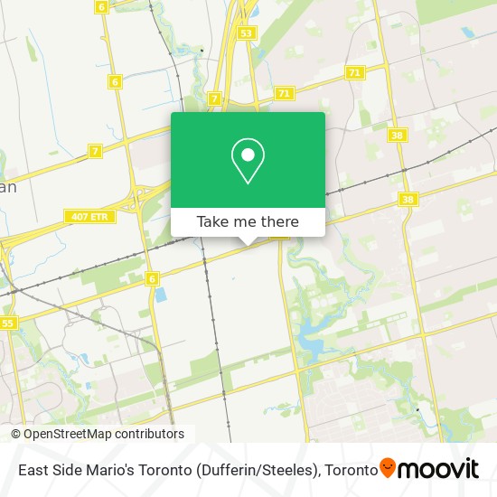 East Side Mario's Toronto (Dufferin / Steeles) map