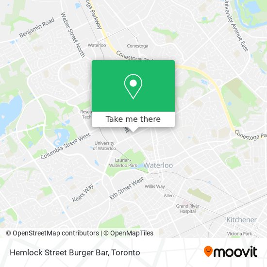 Hemlock Street Burger Bar map