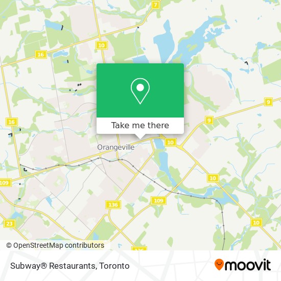 Subway® Restaurants map
