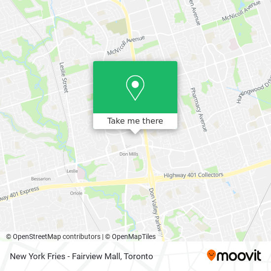 New York Fries - Fairview Mall map
