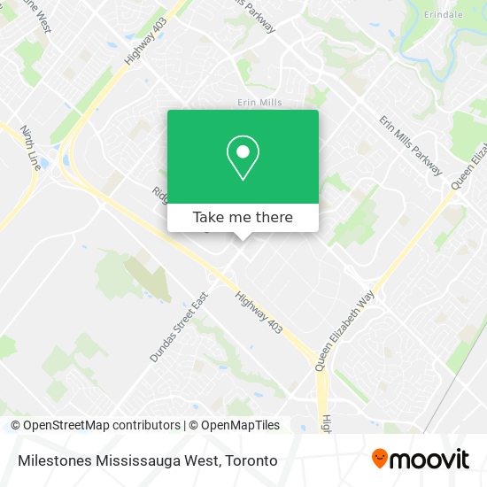 Milestones Mississauga West map