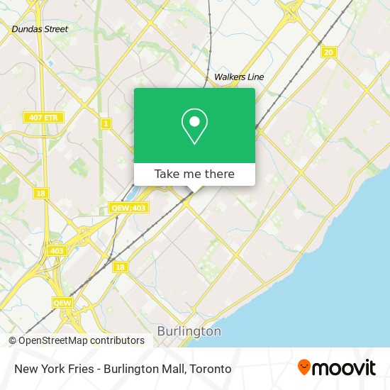 New York Fries - Burlington Mall plan