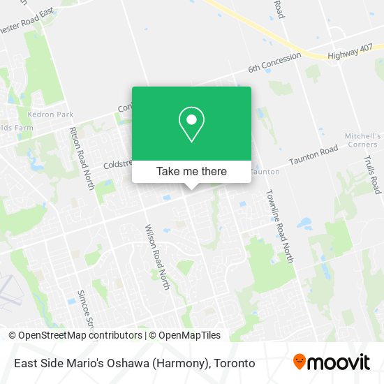 East Side Mario's Oshawa (Harmony) map