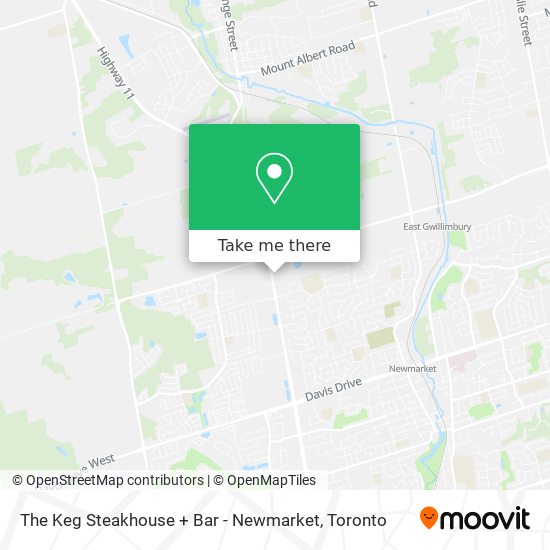 The Keg Steakhouse + Bar - Newmarket map