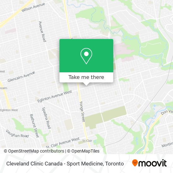 Cleveland Clinic Canada - Sport Medicine map