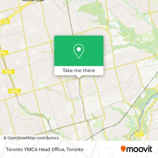 Toronto YMCA Head Office map