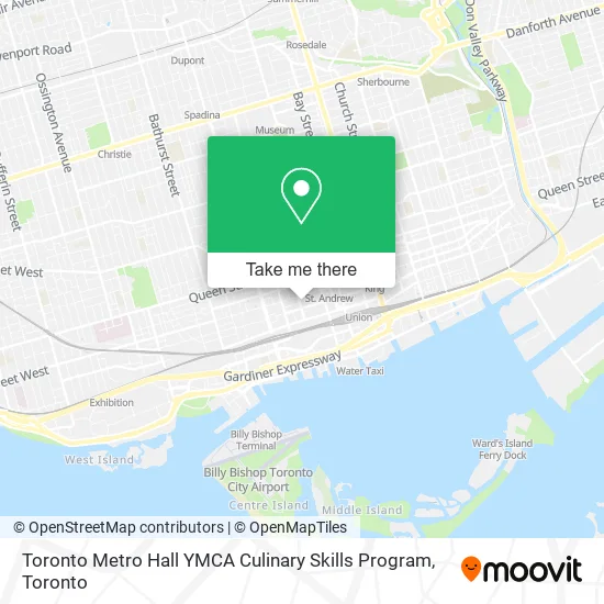 Toronto Metro Hall YMCA Culinary Skills Program map