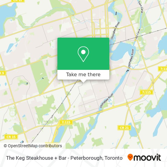 The Keg Steakhouse + Bar - Peterborough map