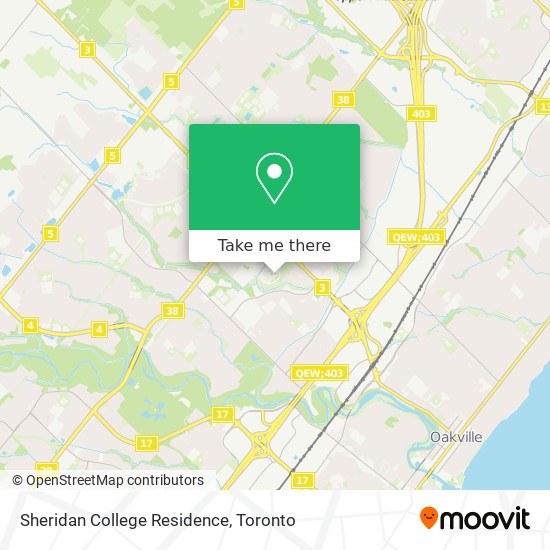 Sheridan College Residence map