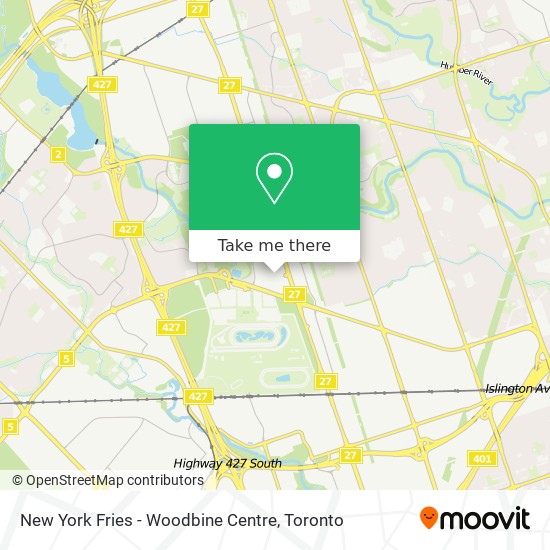 New York Fries - Woodbine Centre map