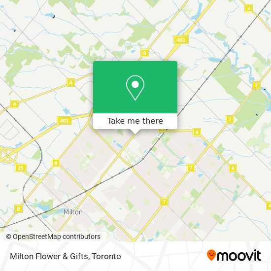 Milton Flower & Gifts map