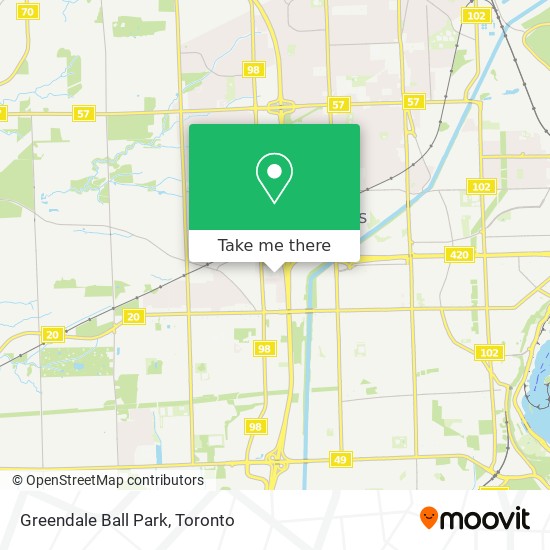 Greendale Ball Park map