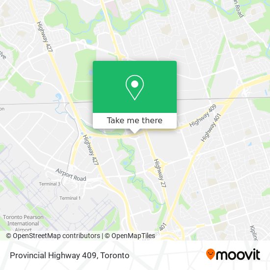 Provincial Highway 409 map